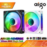 Gambar FAN CASING AIGO AIR12S-REVERSE - 120mm Single Pack ARGB Fan - Hitam dari Techno Computer Bali Kota Denpasar 1 Tokopedia