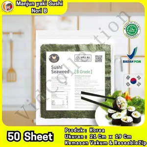 Java Tokinori Manjun Yaki Sushi Nori Rumput Laut Roasted Seaweed 50 Lembar untuk Gimbap