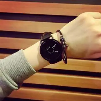 jam tangan kulit pria wanita analog original couple murah 3