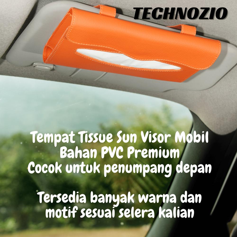 TECHNOZIO Tissue Sun Visor /tempat tisu mobil /tisu mobil orange