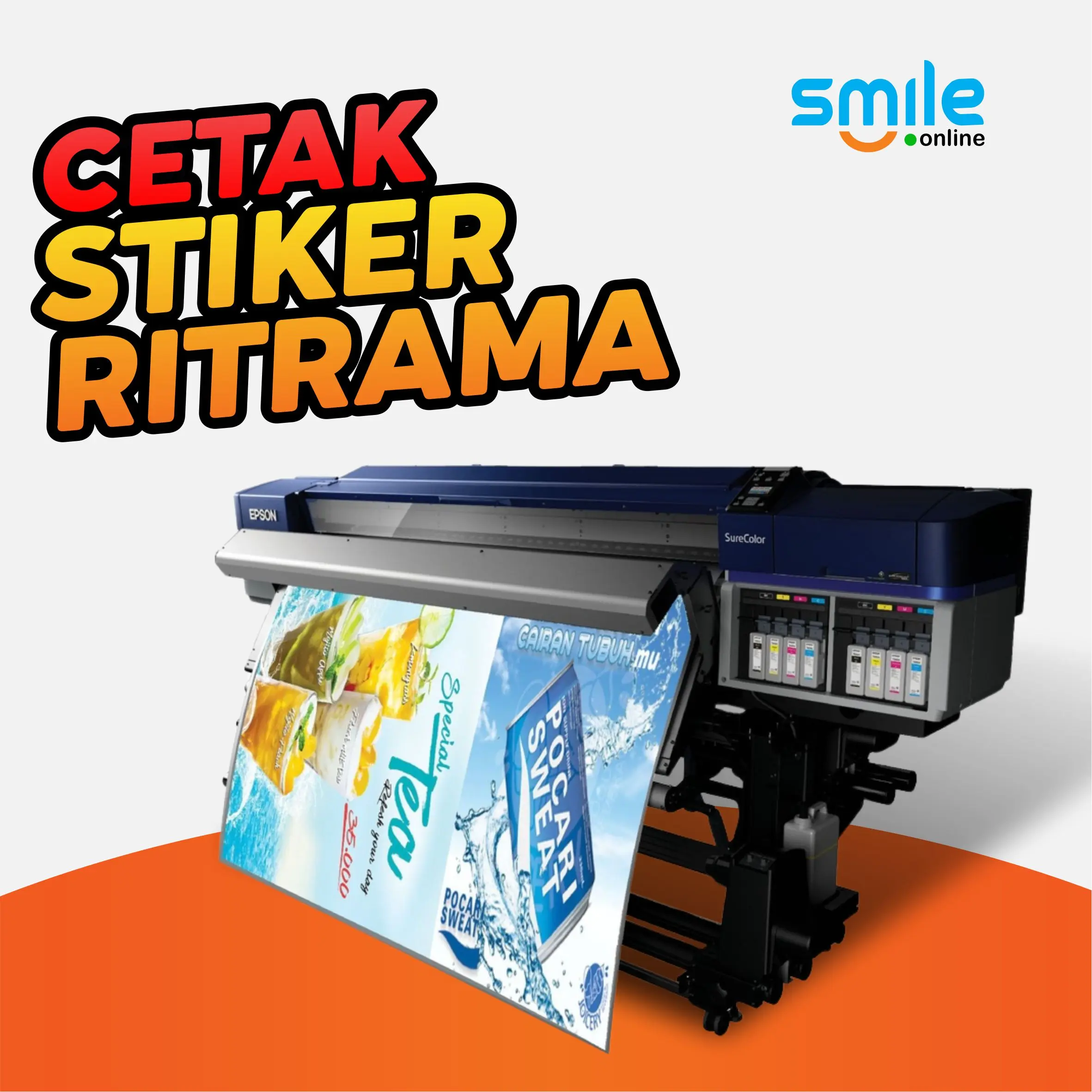 CETAK STIKER VINYL MERK RITRAMA METERAN