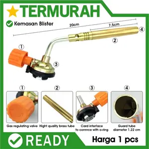 gas torch MANUAL kepala blow blender LAS micro alat pipa AC single