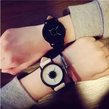 jam tangan kulit pria wanita analog original couple murah 0