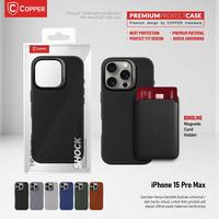 Gambar COPPER Slim Case + Magnetic Card Wallet - Kompatibel Untuk iPhone 15 Pro Max - BLACK, Case Only dari Copper Samarinda Official Kota Samarinda 1 Tokopedia