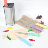 Gambar PRESTON Colorful Knife + Holder Pisau Dapur Premium Stainless Steel Anti Karat - MN - PISAU ROTI dari manolistore Kota Surabaya 5 Tokopedia