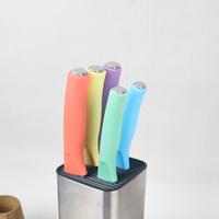 Gambar PRESTON Colorful Knife + Holder Pisau Dapur Premium Stainless Steel Anti Karat - MN - PISAU ROTI dari manolistore Kota Surabaya 3 Tokopedia
