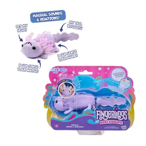 Fingerlings Interactive Baby Axolotl Animal Toy - Auggie (Purple)