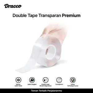 Dracco double tape premium nano selotip bening 2 sisi serbaguna