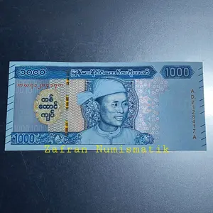 Koleksi Unik Langka Asing MMK 1000 Kyat Myanmar Tahun 2019