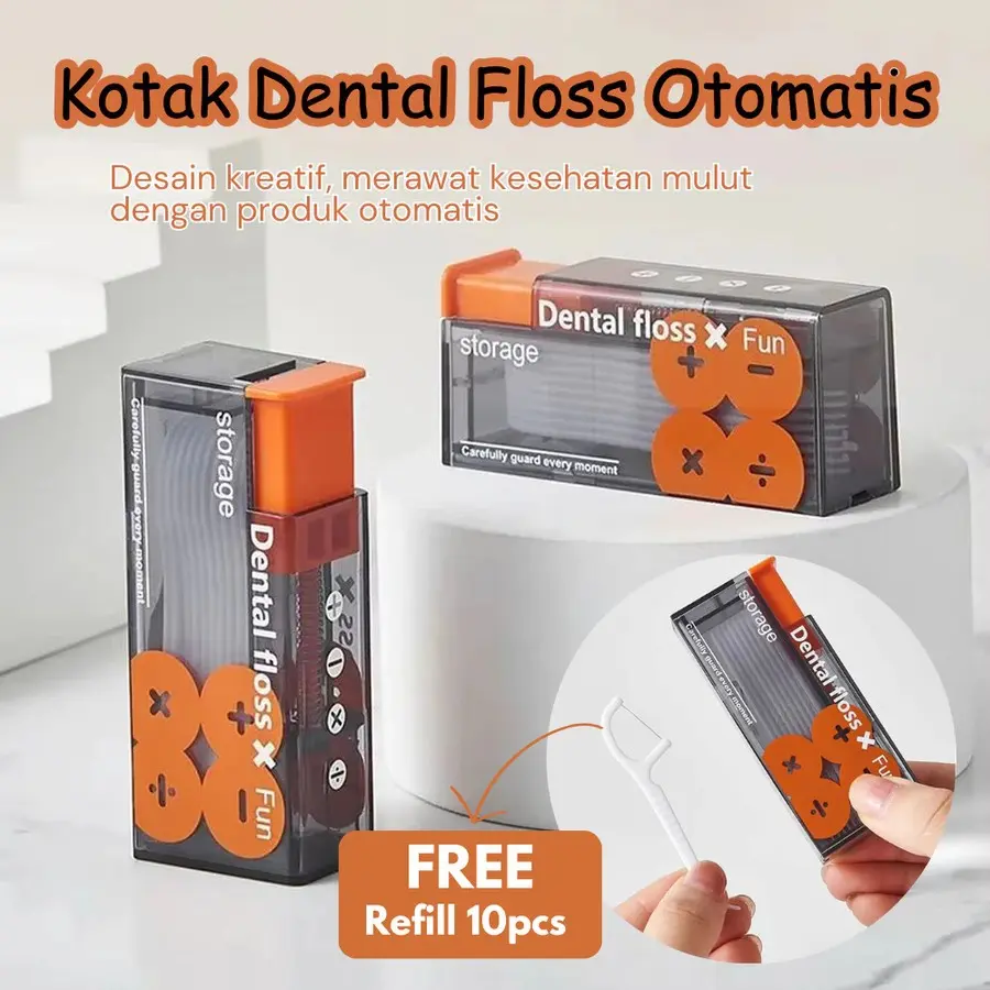 Dental Floss Pembersih Sela Gigi Portable Box Karang Praktis