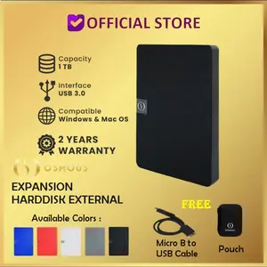 Hardisk External Osmous Expansion  1TB USB 3.0 Portable Storage
