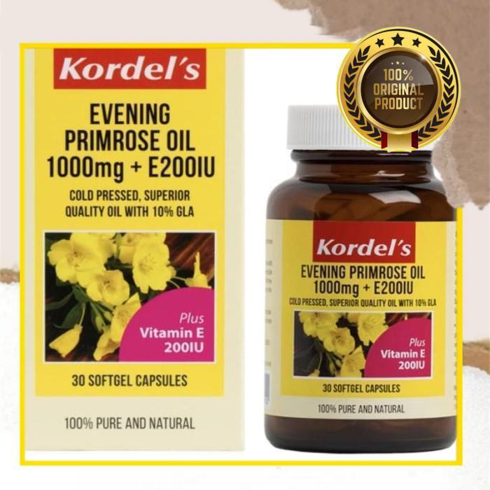 Kordels Evening Primrose Oil 1000Mg + E 200Iu 30S Original Produk