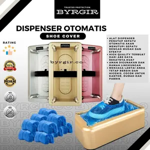 BYRGIR Automatic Shoe Cover Dispenser Mesin Sarung Sepatu Otomatis Alat Penutup Alas Kaki Over Shoes Machine Smart Disposable Boot Safety Protective Equipment Industri Pabrik Rumah Sakit Kantor Hospital Industry Teknologi Terbaru