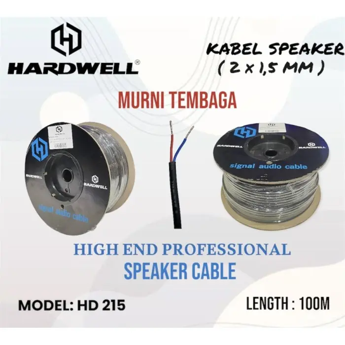 Kabel Speaker 2 x 1,5mm Hardwell HD 215 / HD215 Tembaga Murni Original 3
