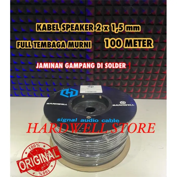 Kabel Speaker 2 x 1,5mm Hardwell HD 215 / HD215 Tembaga Murni Original 1