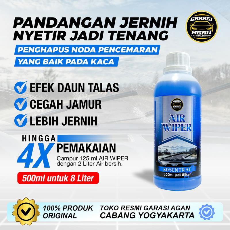Garasi Agan Cairan Wiper Fluid 500 ml Air Wiper Konsentrat Pembersih Kaca Mobil 500 ml jadi 8 Liter 1