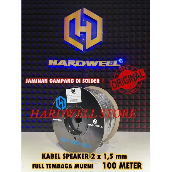 Kabel Speaker 2 x 1,5mm Hardwell HD 215 / HD215 Tembaga Murni Original 0
