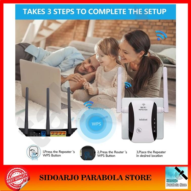 Wifi Range Extender Router Repeater Amplifier Signal 300Mbps External 2 Antena Perluas Sinyal Wireless 2.4Ghz Access Point Nirkabel 1