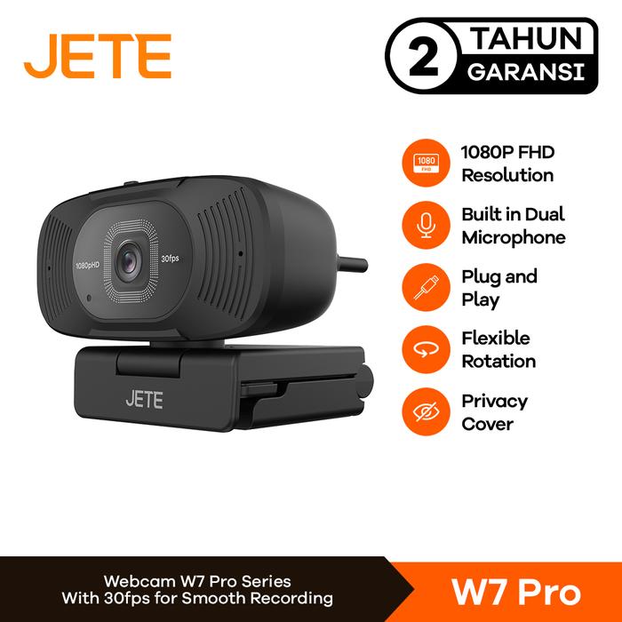 Gambar Webcam JETE W7 Pro Web Cam 1080p Full HD Kamera Handphone Laptop With Dual Microphone Camera Video Meeting Komputer dari JETE Authorized Store Kota Administrasi Jakarta Pusat Tokopedia