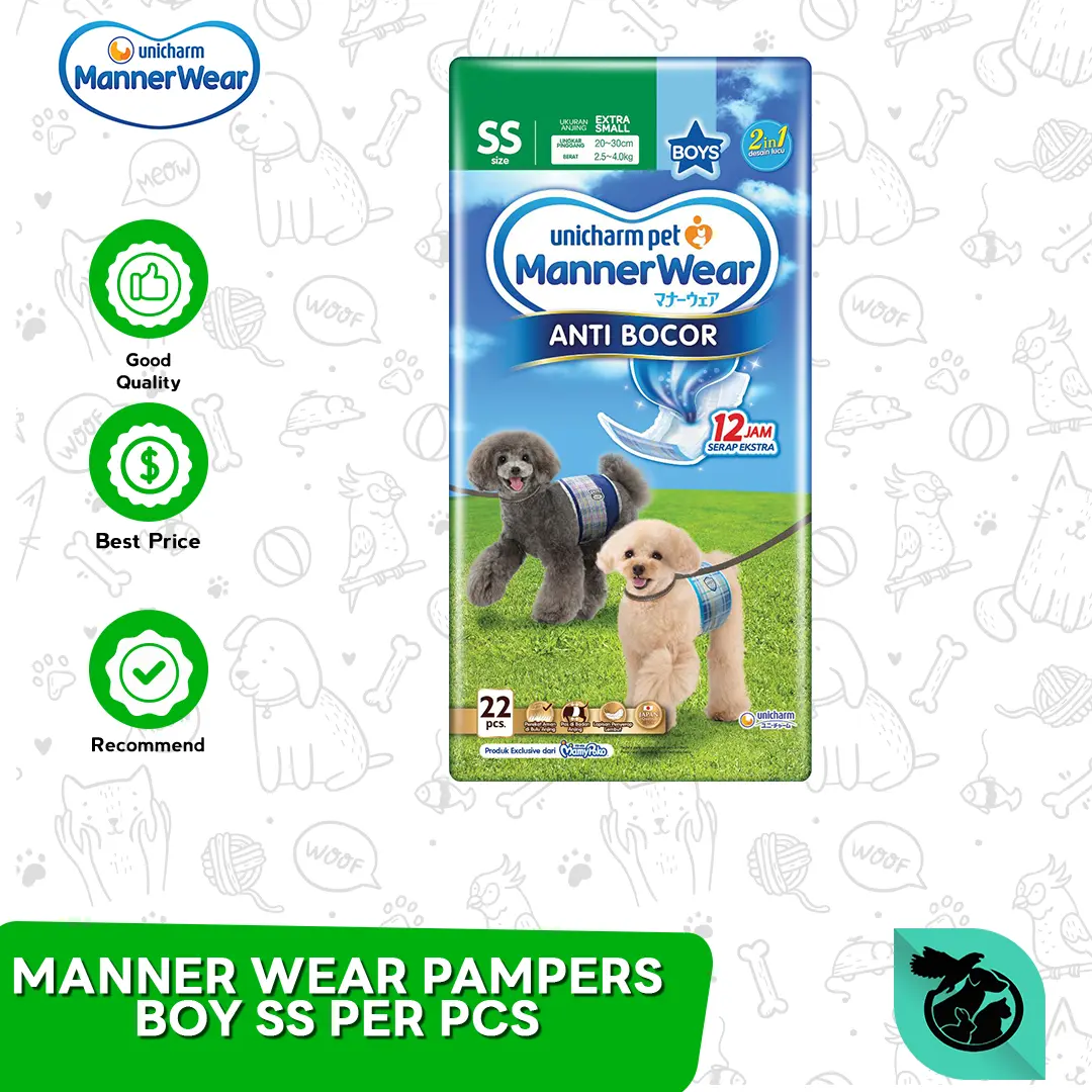 Popok Pampers Anjing Manner Wear Jantan Betina Dog Diapers Per Pcs