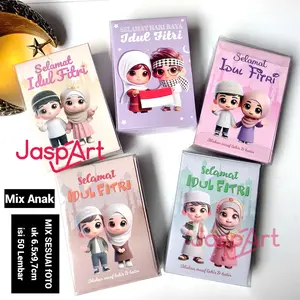 Amplop lebaran hari raya idul fitri 2026 mika isi 50 lembar kartun lucu eta 1