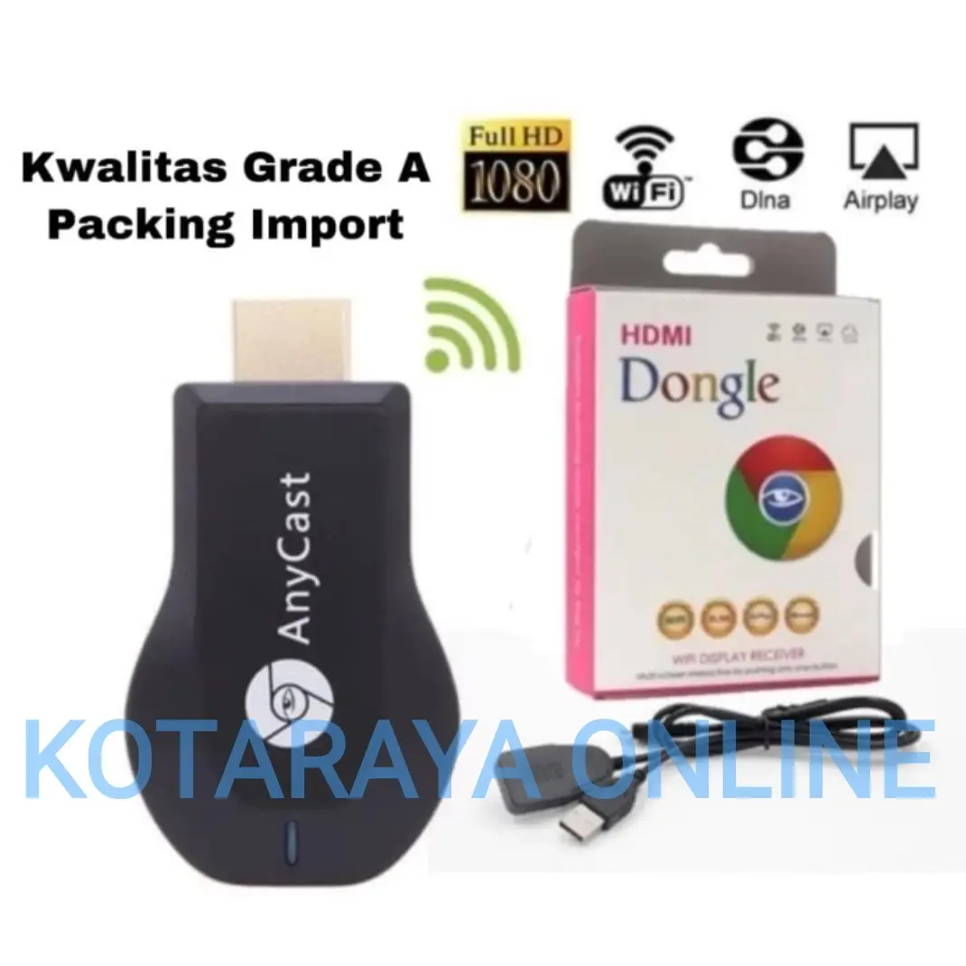 DONGLE HDMI WIRELESS ANYCAST WI-FI DISPLAY RECEIVER TV ANY CAST 4K 1080P - BEST QUALITY