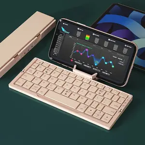 Keyboard Lipat Panjang Bluetooth Wireless/ Keyboard Lipat Panjang With Phone Holder / Keyboard Lipat Panjang
