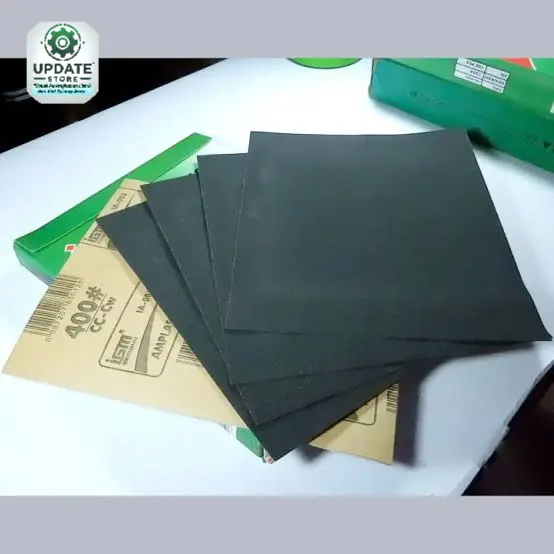 Amplas Lembaran Ukuran  P60, P80, P120, P150, P180, P240, PP320, P400, P500, P600, P800, P1000, P1200, P1500 & P2000