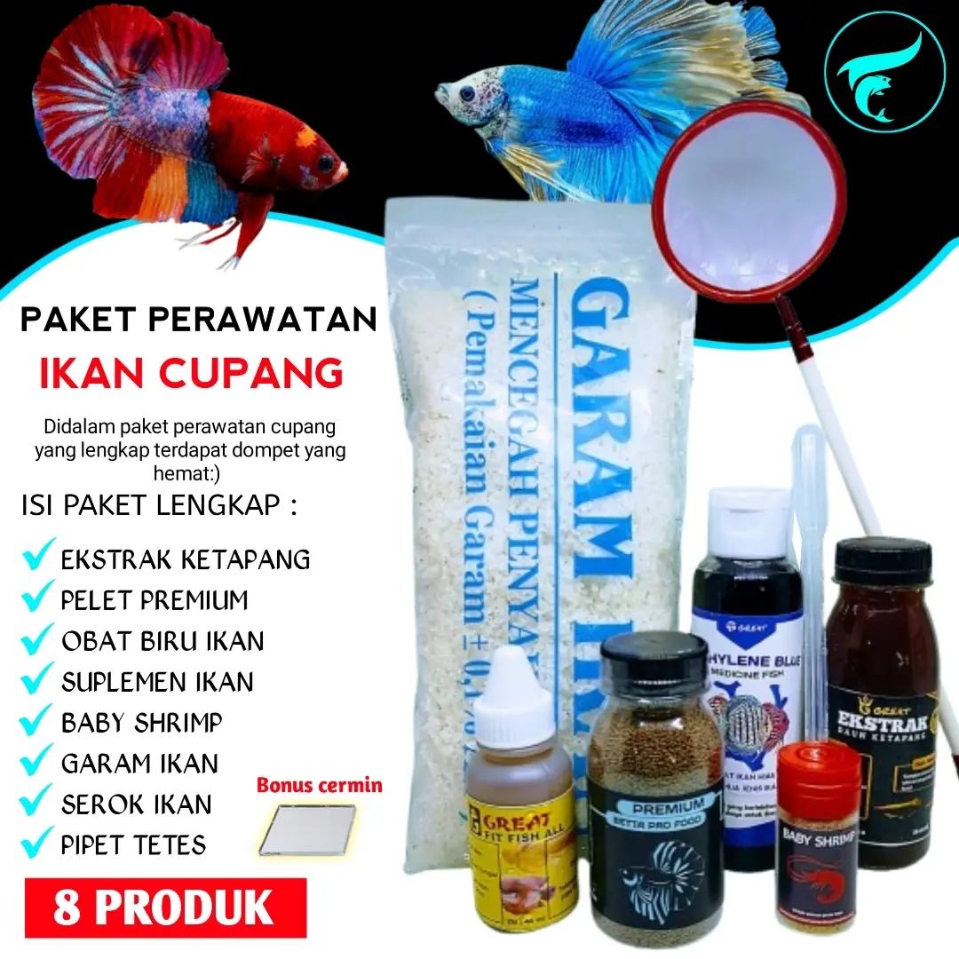 Paket perawatan ikan cupang komplit murah hemat EKONOMIS