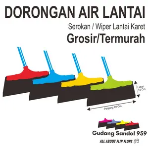 DORONGAN AIR UNTUK LANTAI / SEROKAN AIR / WIPER LANTAI BAHAN KARET SPON ATI