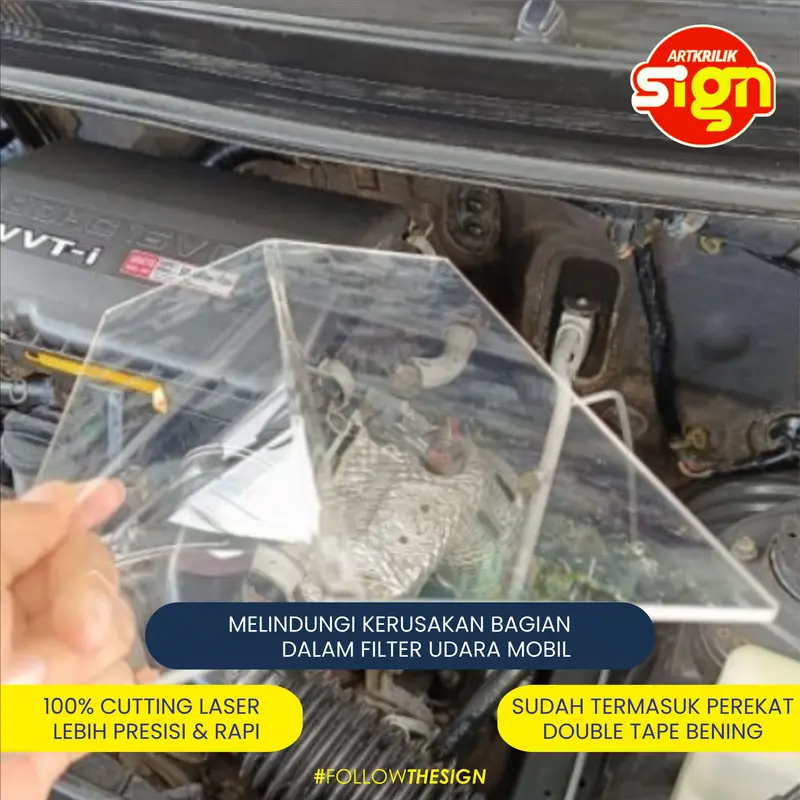 Acrylic Pelindung Tutup Filter Udara Mobil Avanza / Xenia / Rush / Terios 1
