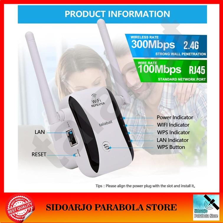Wifi Range Extender Router Repeater Amplifier Signal 300Mbps External 2 Antena Perluas Sinyal Wireless 2.4Ghz Access Point Nirkabel 5