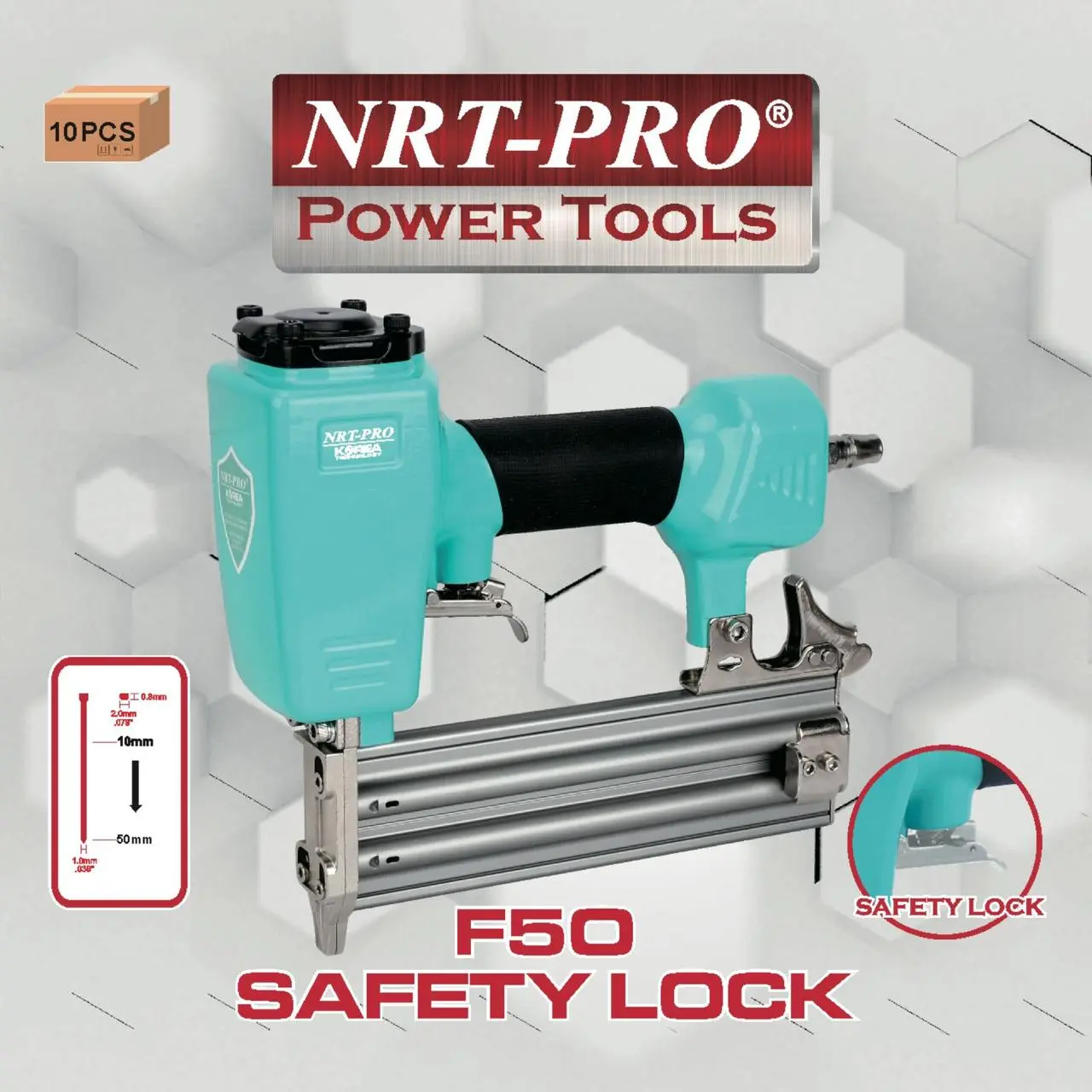 NRT-PRO F50 Air Nailer with Safety Lock Alat tembak paku tenaga angin kompresor