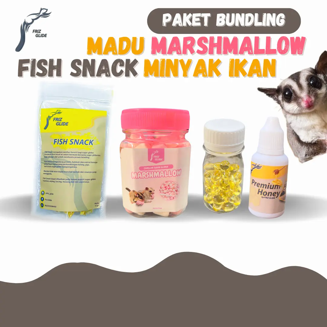 PAKET BUNDLING HEMAT SNACK & VITAMIN SUGAR GLIDER HAMSTER LANDAK MINI