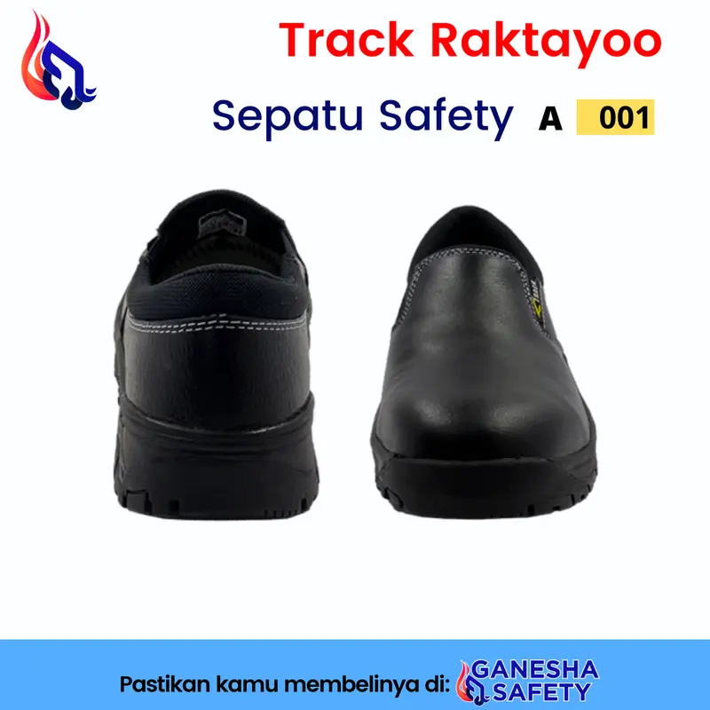 Sepatu Safety TRACK RAKTAYOO Original - A001 (Low Cut) Hitam 2