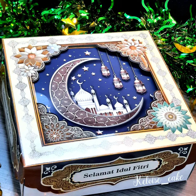 ( isi 5 pcs/ @ 8.000 ) BOX/DUS KUE IDUL FITRI UKR 22X22X8 4
