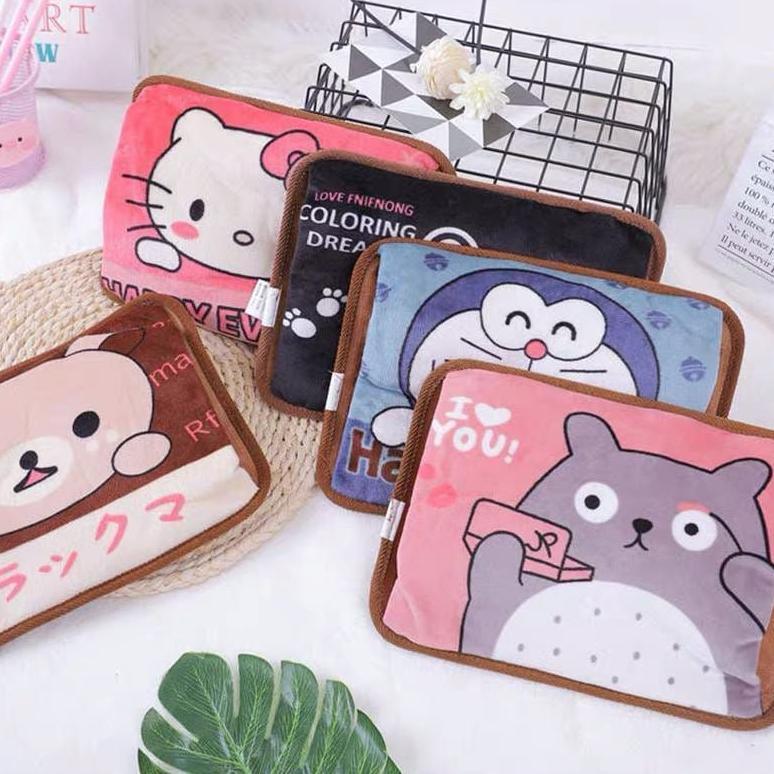 Terlaris!!! Bantal Penghangat Bantal pemanas Bantal air panas terapi menstruasi/ nyeri - Love pink, 1 pcs