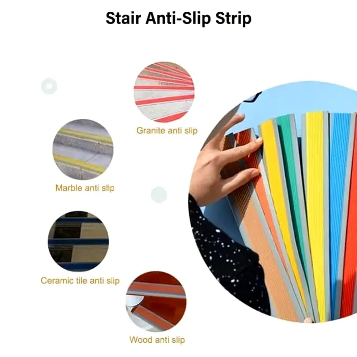 Strip Lis sudut tepi tangga anti licin anti jatuh Strip pengaman tepi tangga anti slip anti jatuh