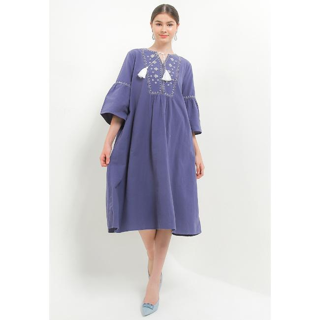Gambar Hush Puppies Dress Wanita Kk Altynai Navy - L dari Hush Puppies Official Store Kota Tangerang Tokopedia