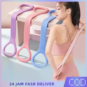 Tali Yoga Stretching Tali Elastis Gym Karet Resistance Band Alat Olahraga Tali Karet