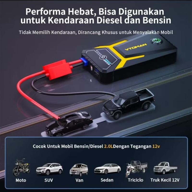 powerbank jumper aki mobil motor Vtoman V3 Kendaraan Car 1