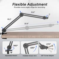 Gambar Fifine Mic Boom Arm Stand with Build-in Springs, Handling Max 2 Kilograms of Weight for All Standard Mics, Mounts Stand Mic 360 Rotate - BM63 Black dari Fifine Indonesia Kota Administrasi Jakarta Barat 4 Tokopedia