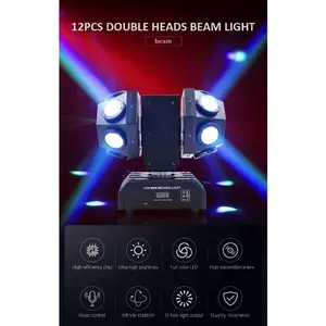 Lampu Sorot LED Laser Beam Disco RGBW Moving Head DMX512 120W SHHDS