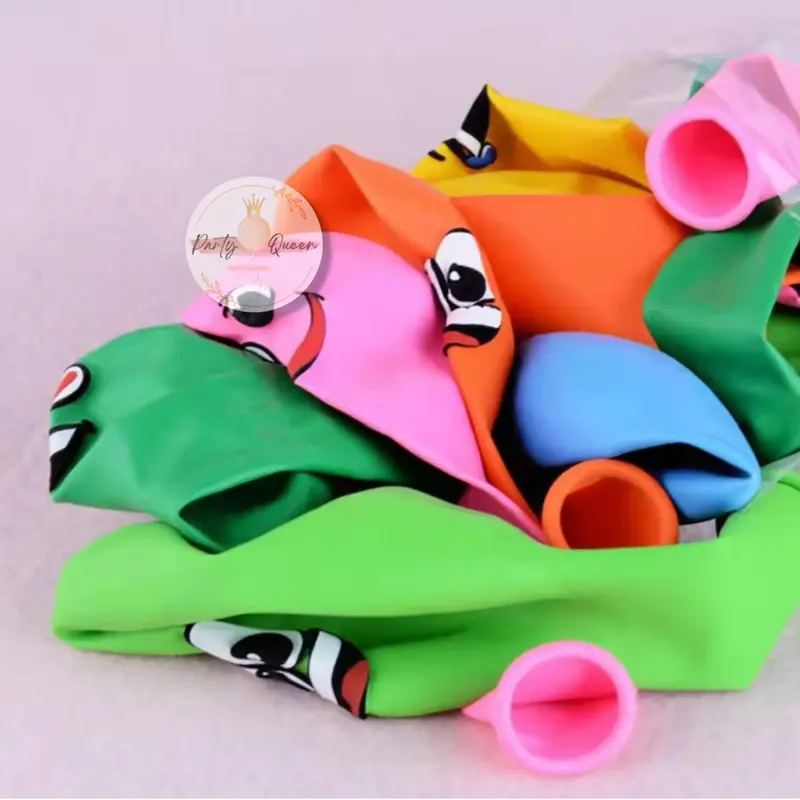 Balon Latex Emoticon Mix / Balon Emoji Warna Warni 12inch Ecer 3