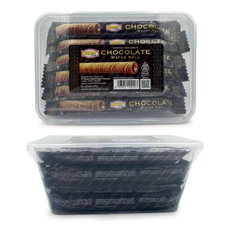 Happy Time Astor Chocolate Wafer Roll Premium (1 Karton Isi 6 Box) 4