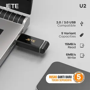 JETE Flashdisk U2 USB 2.0 JETE U2 Slide Push Retracable - Garansi 5th