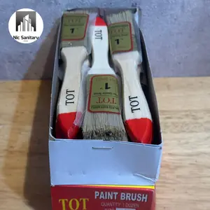 1" SATU LUSIN Kuas cat 633 gagang kayu murah 1 inch 1 lusin/ 12 pcs