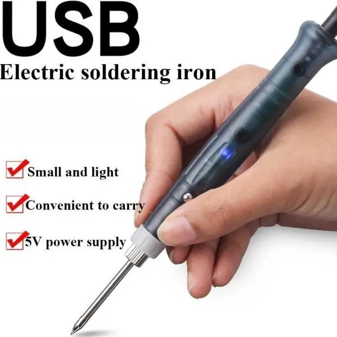 Terbaruuu!!! Buzper Solder Listrik USB Plug Portable Lampu LED Indicator 5V 8W CuiSu - B8
