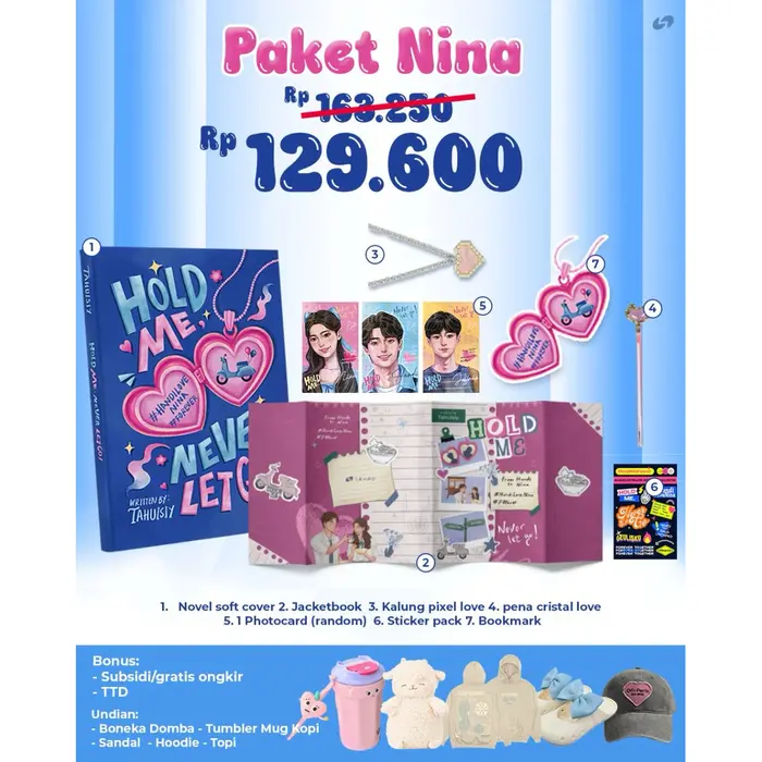Gambar Buku Novel Hold Me, Never Let Go - Tahuisiy - Skuad - Bumifiksi - Dipesan 04 Mar dari Bumi Fiksi Makassar Kota Makassar 5 Tokopedia