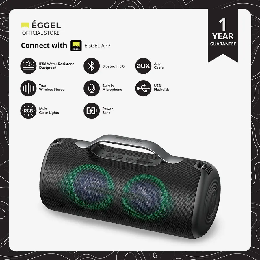 Eggel Elite XL Waterproof Portable Bluetooth Speaker